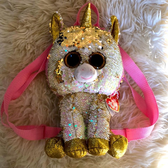 Ty Other - NEW! With tags~TY Fashion Collection girls sequin Unicorn backpack purse CUTE!